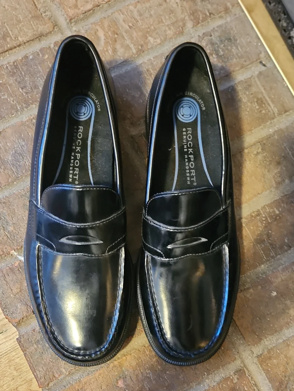 Rockport Black Leather 11N Penny Loafers Preppy Business Church Wedding Formal